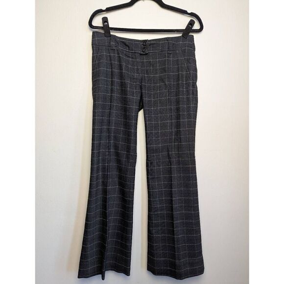 H&M checkered flared tailored trousers size 8 - Picture 1 of 7